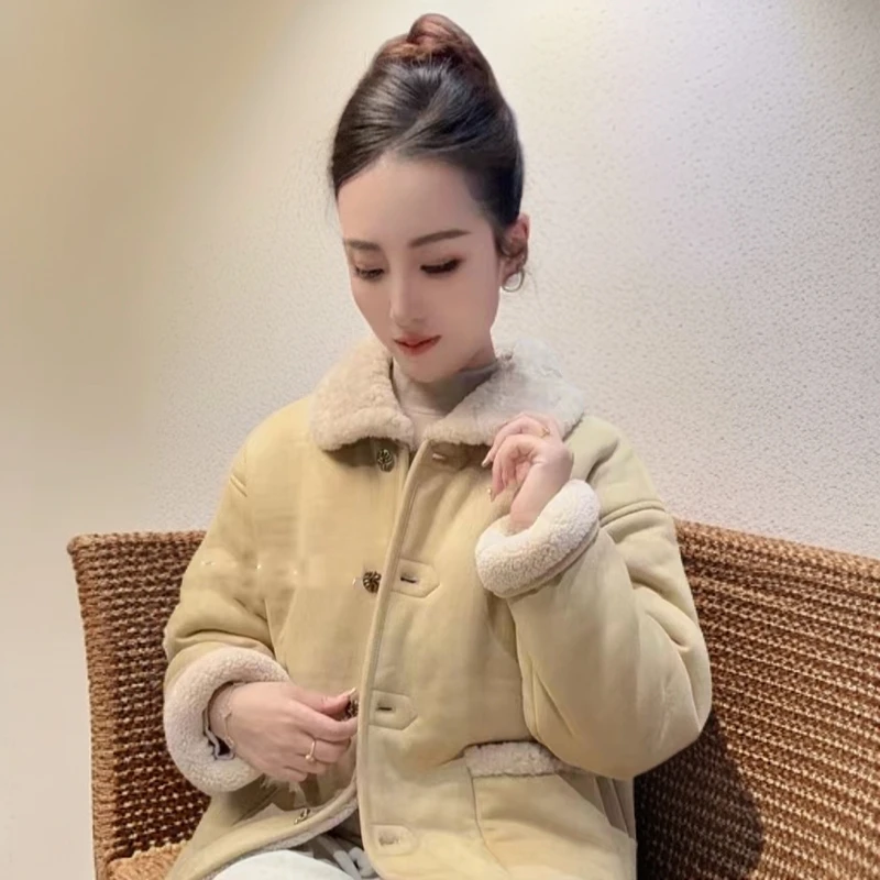 三层加厚夹棉仿鹿皮绒可外穿家居服套装百搭韩版女装网红秋冬睡衣