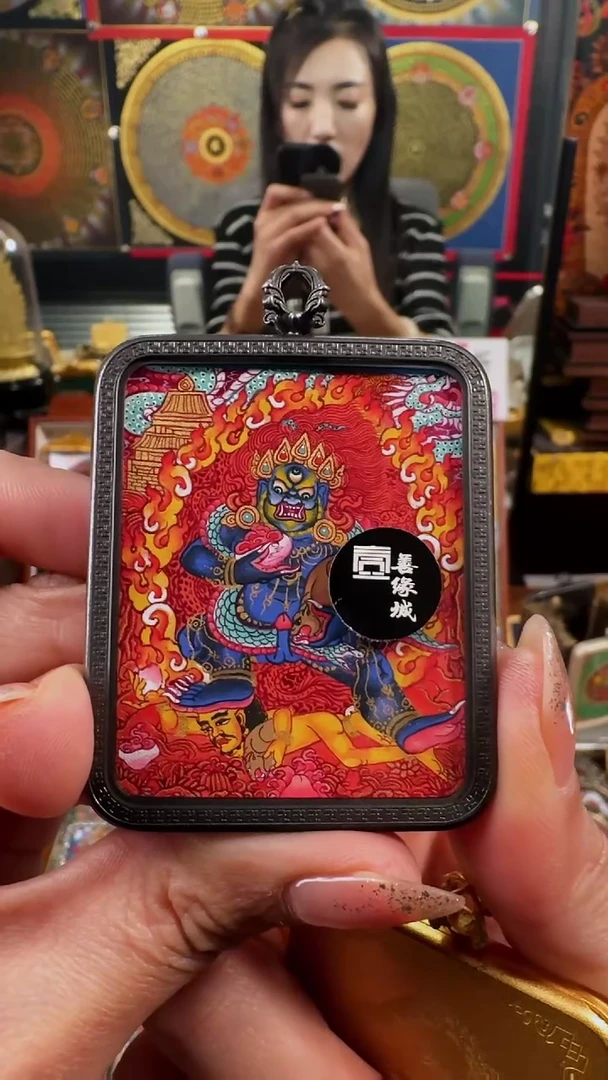 【闪购商品】吊坠壹善缘城手绘唐卡黑c