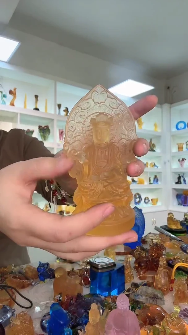 手工艺品琉璃地藏王