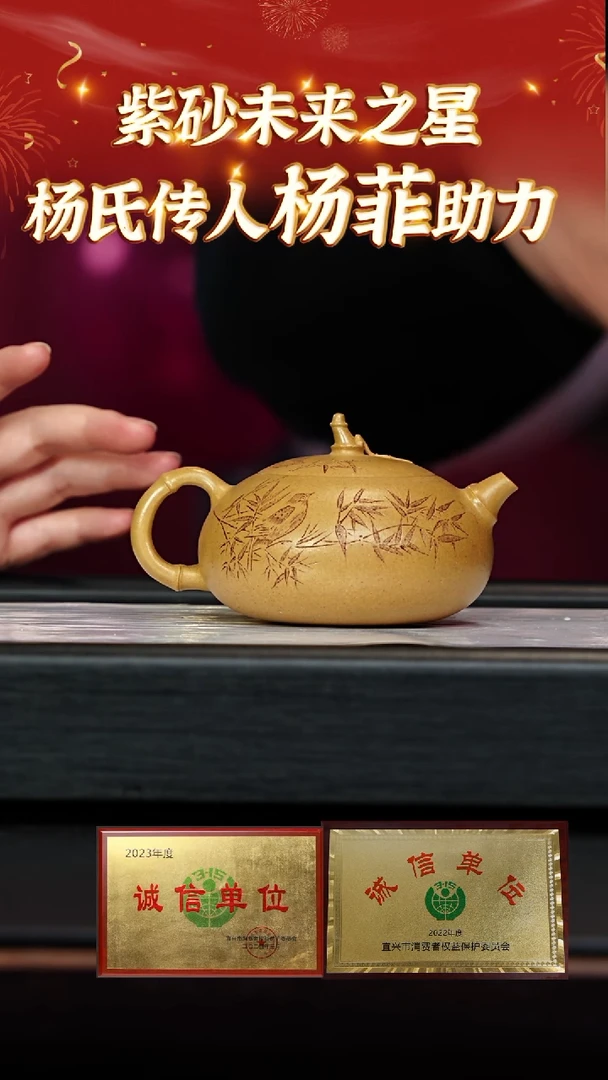 【闪购商品】紫砂茶壶67 杨菲老师专场  老宕口黄金段