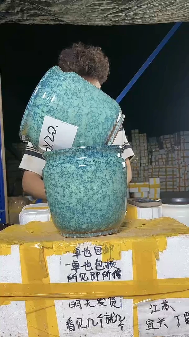 紫砂花盆宜兴紫砂粗陶花盆20*20