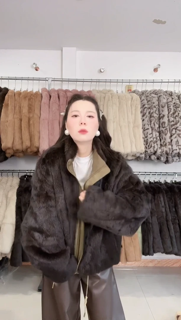 2026双穿兔毛皮草外套