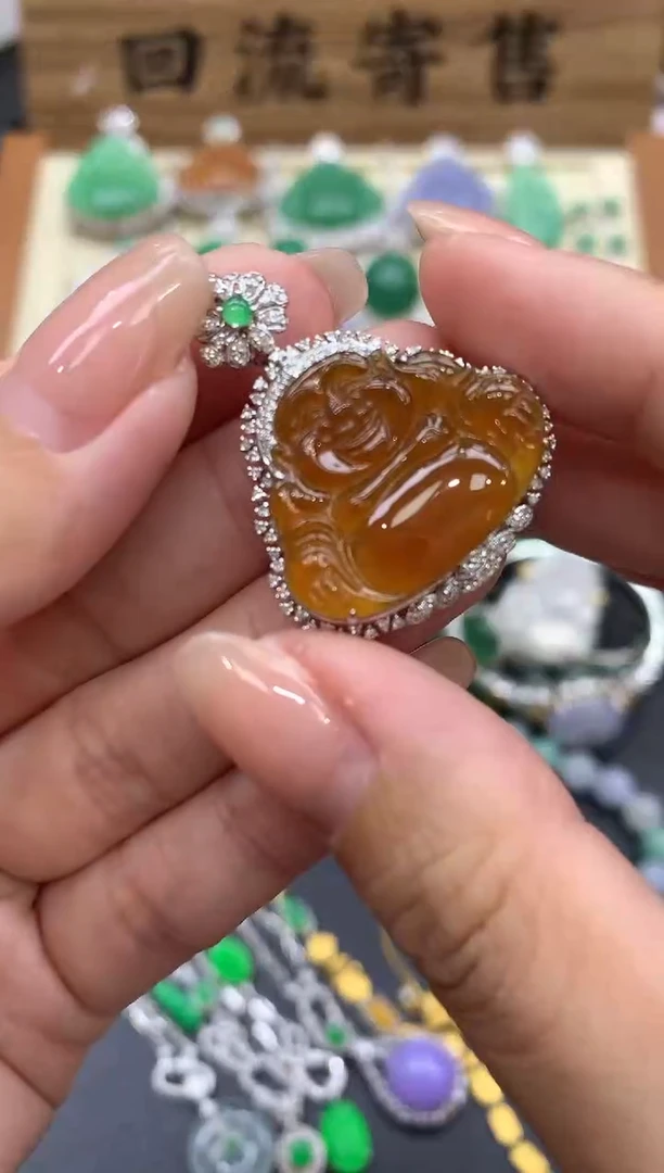 【闪购商品】翡翠颈饰18K金镶嵌536-中国好珍宝