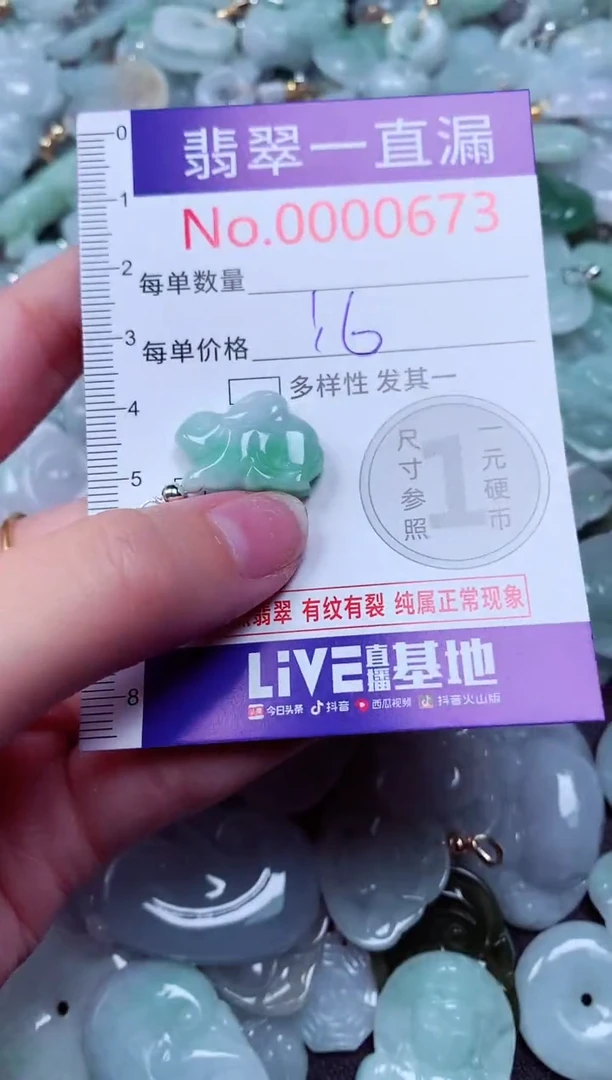 吊坠(不含链)未镶嵌翡翠673