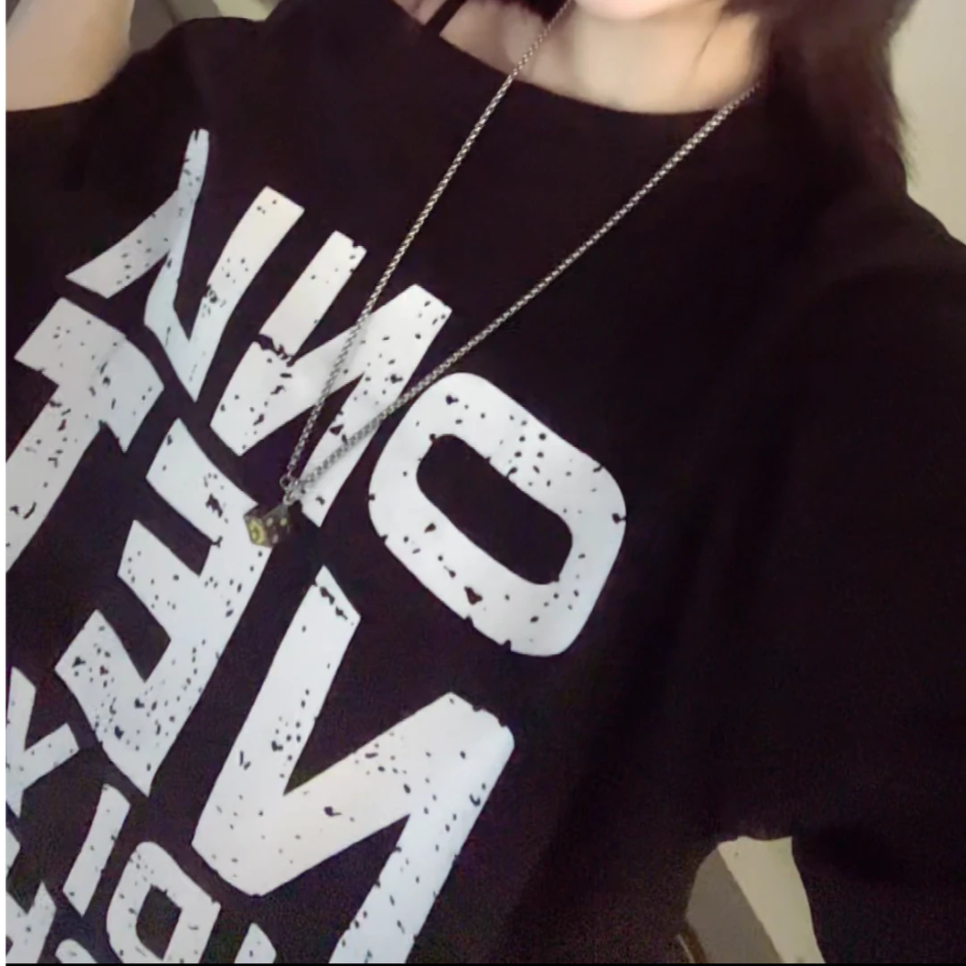 卫衣上衣纯棉夏季宽松印花圆领韩版