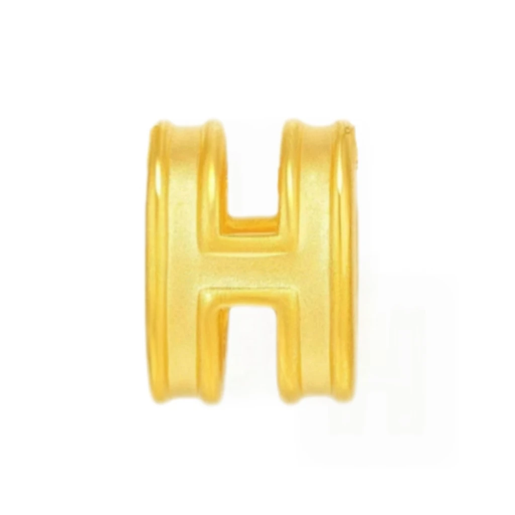 足金999通体纯黄金H字母,
