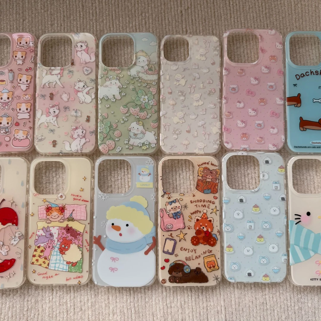 手机壳【直播间单拍】专用链接 IMD手机壳全包卡通直播价可爱少女