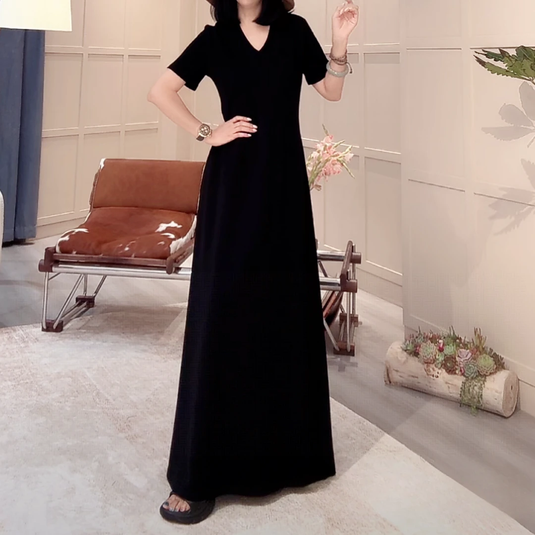 ZUOXIAOQI【清货】夏风V领遮跨拖地裙XZ（裙长125-135/胸围88-100）