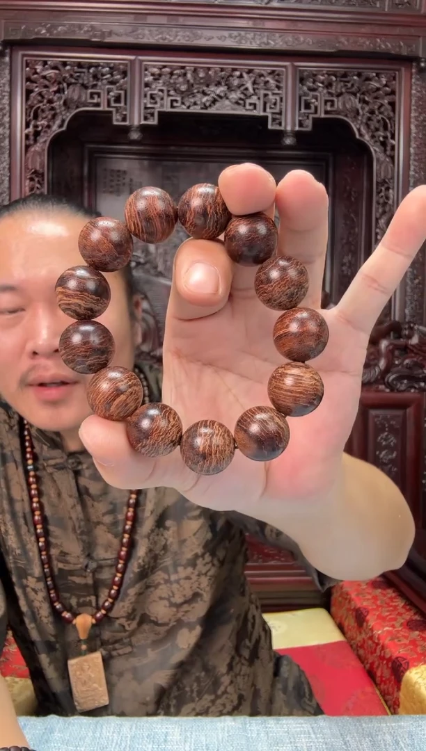 降真香手串/手链JZ353 海南大叶降真香-黄金甲1.8