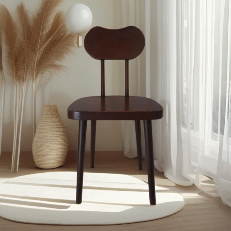 南离全实木原木餐桌椅轻奢书房椅茶桌椅家用凳子简约极简书桌椅