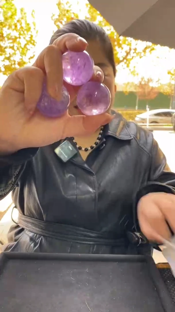 未镶嵌珠宝半成品水晶紫水晶球D758多样性发其一【配片片】