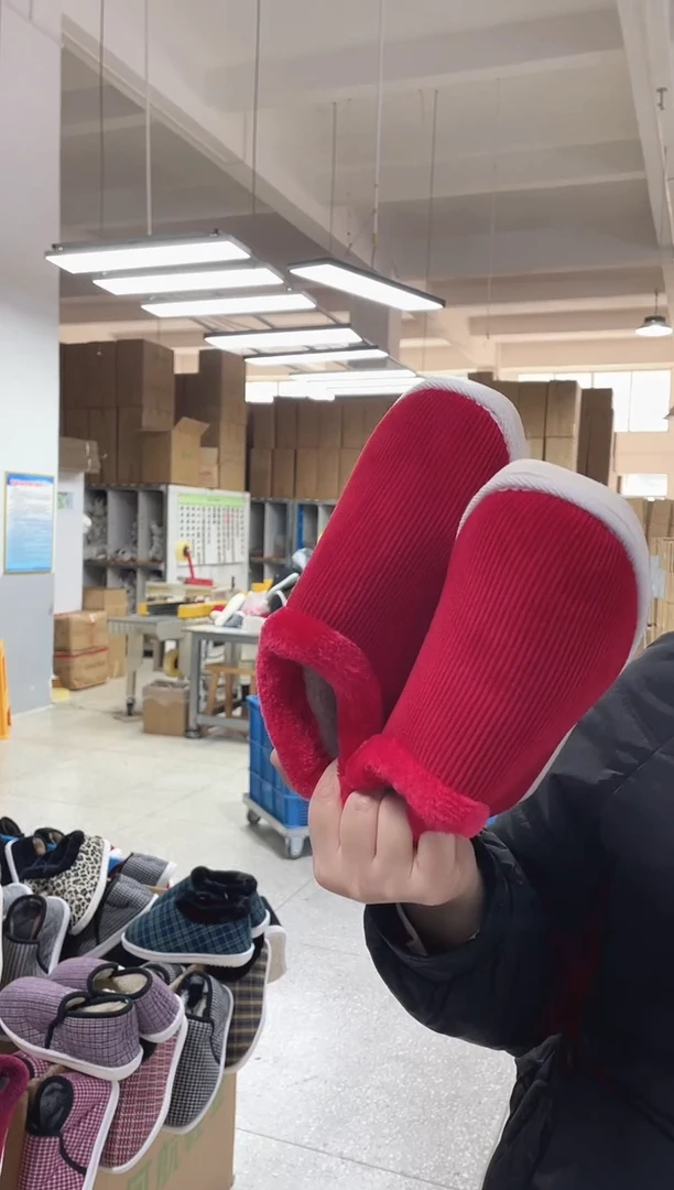 红色毛圈棉鞋38码