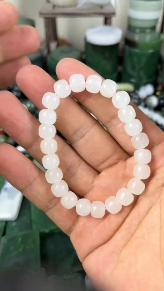 和田玉未镶嵌珠宝半成品手串