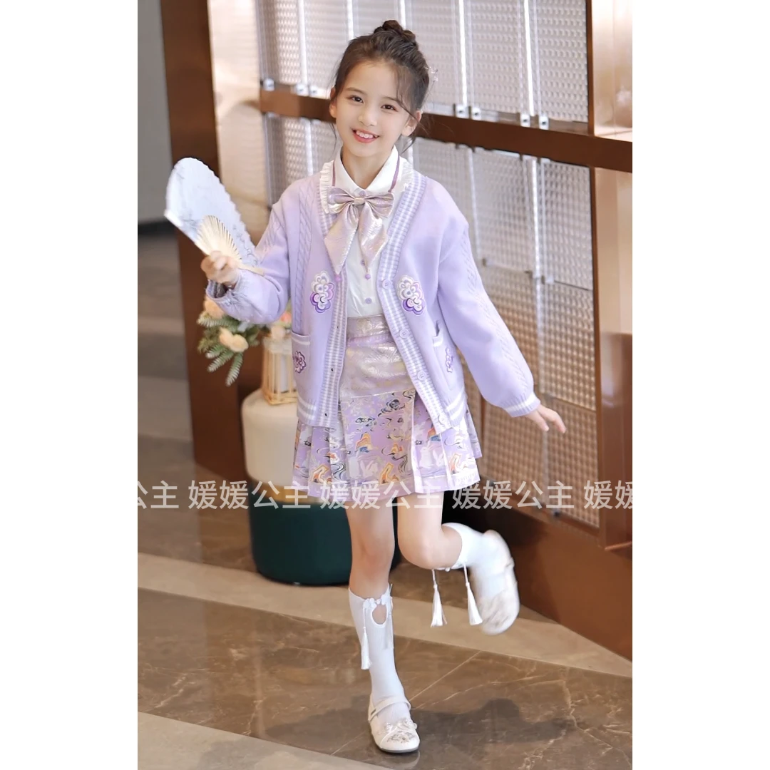 媛媛公主【绮绣萦香】2025秋季女童国风刺绣新中式套装15353R288