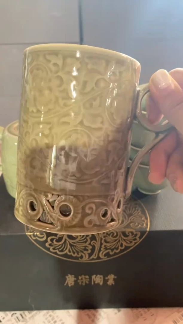 瓷片瑕疵处理 窑变闻香杯 一个