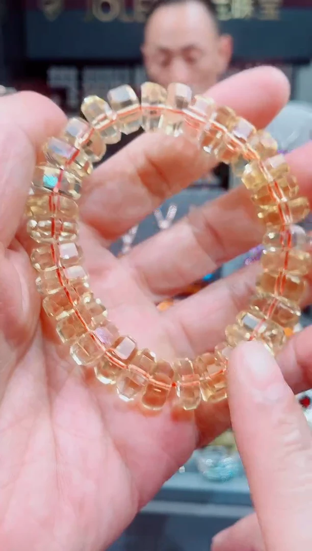 未镶嵌手链黄晶黄晶手链