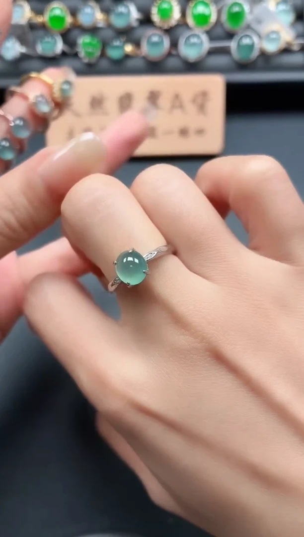 银S925镶嵌戒指翡翠1111