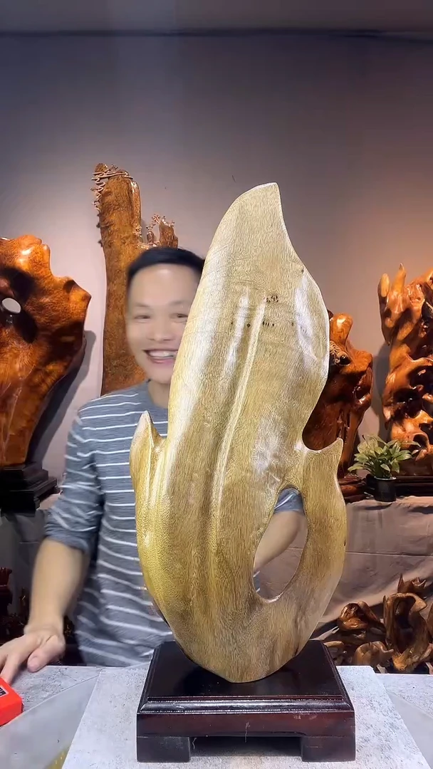 金丝楠半*小叶桢楠随行摆件52