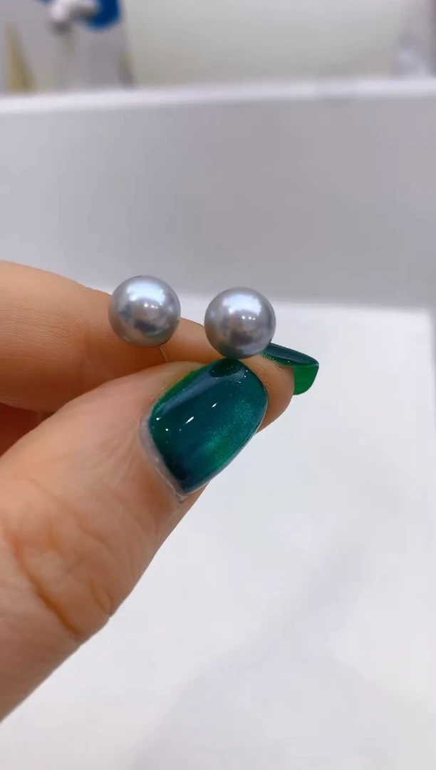 【闪购商品】海水珍珠耳饰18K金镶嵌345
