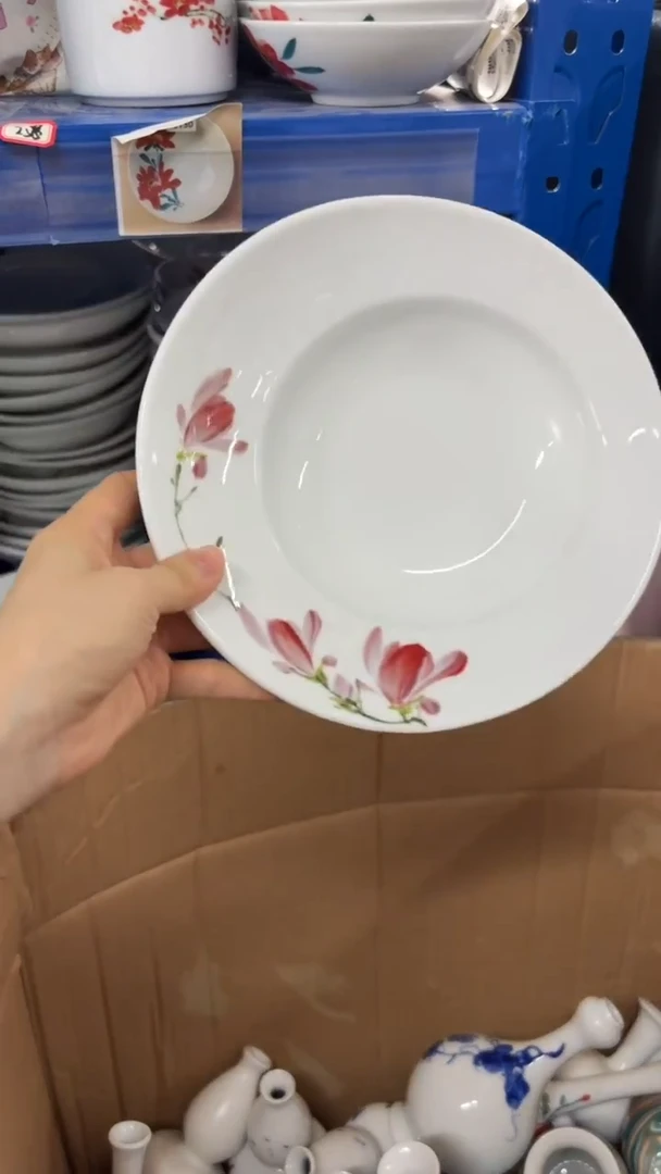 瓷片景德镇高温陶瓷食品级手绘釉中彩-海螺盘