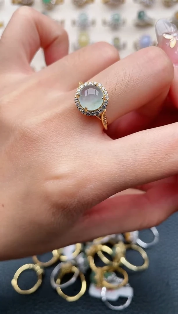 【闪购商品】翡翠戒指银S925镶嵌1111