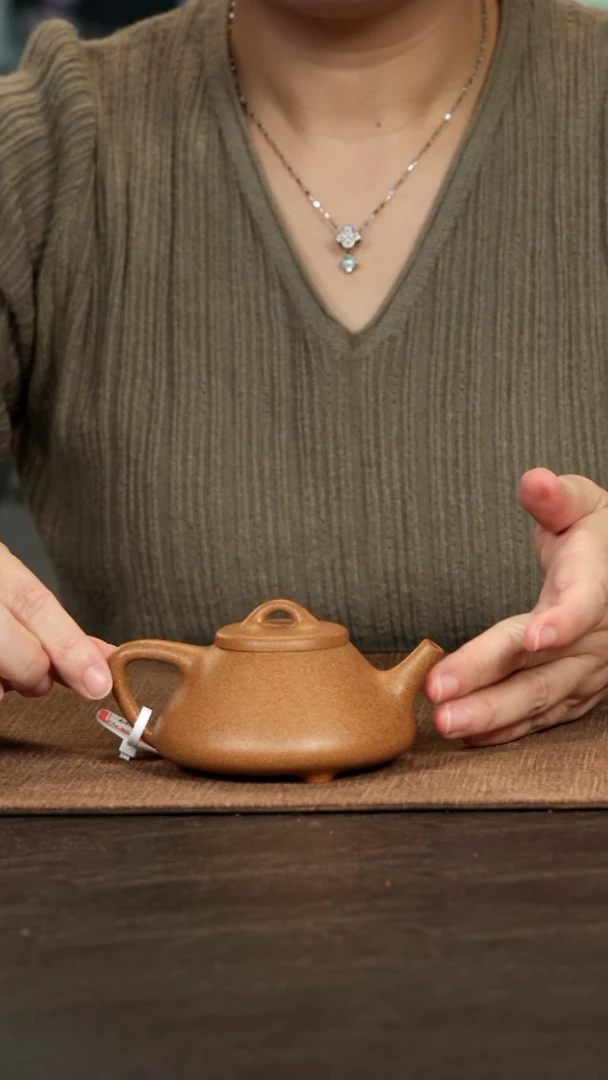 茶壶紫砂子冶石瓢冷黄金150cc