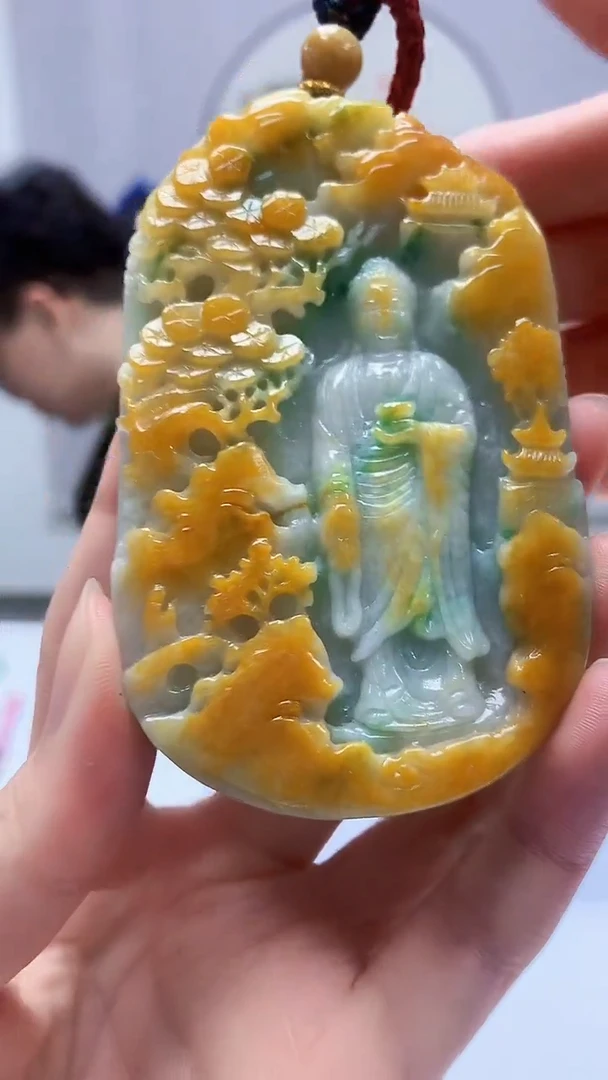 【闪购商品】定制翡翠未镶嵌4688zm-毛货挂件55人物