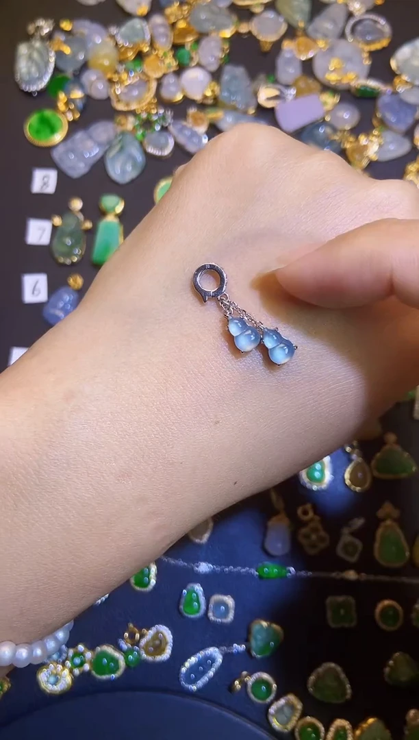 吊坠(不含链)银S925镶嵌翡翠1