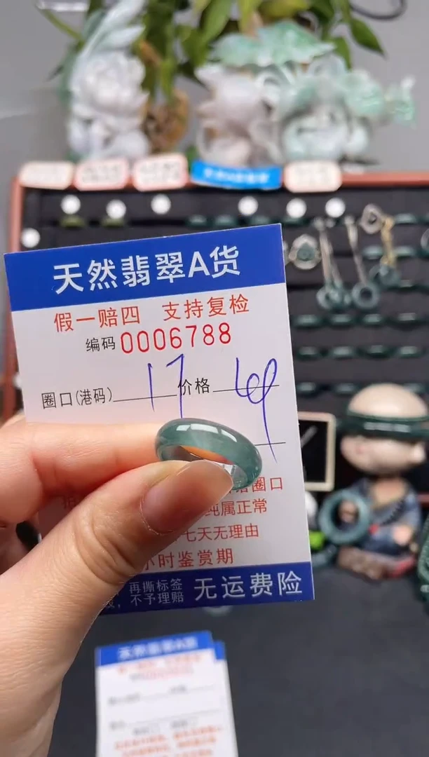 未镶嵌戒指翡翠17*6788