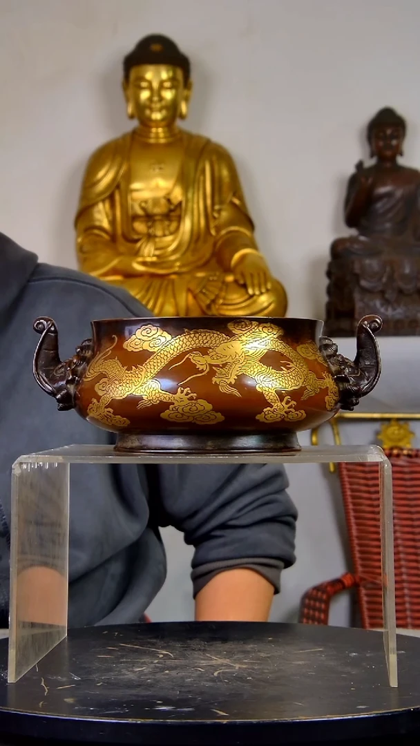 手工艺品琉璃木***3精品香炉结缘