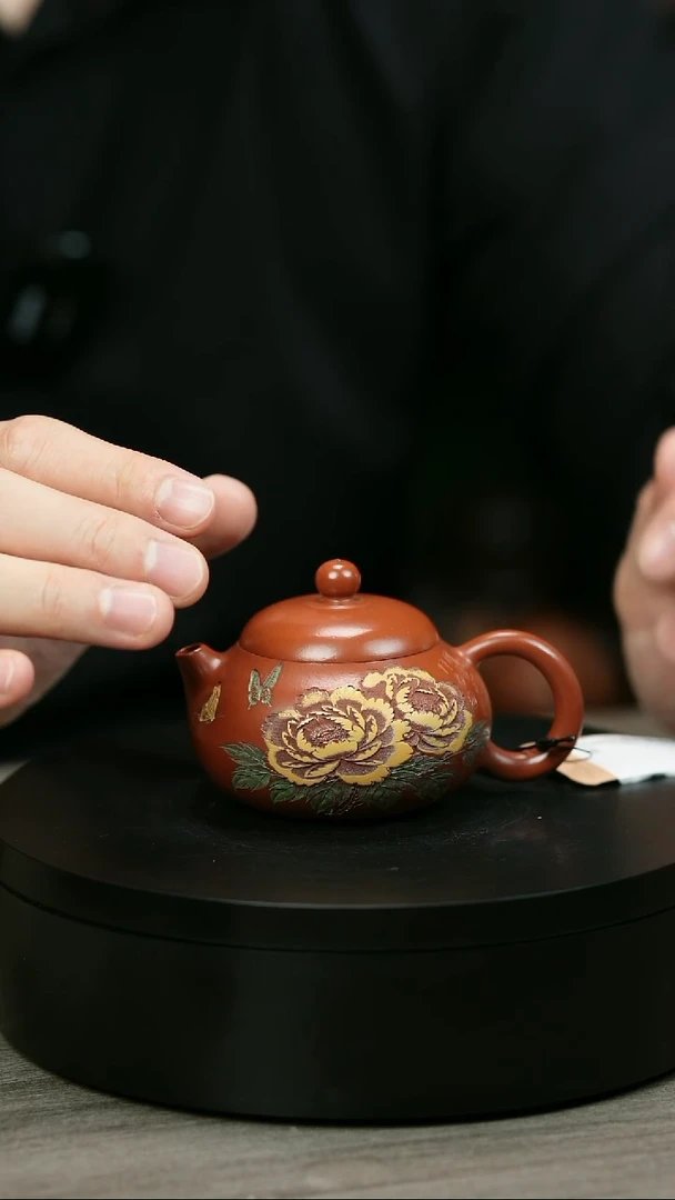 茶壶紫砂郑*H2298赵翠虹彩绘文旦