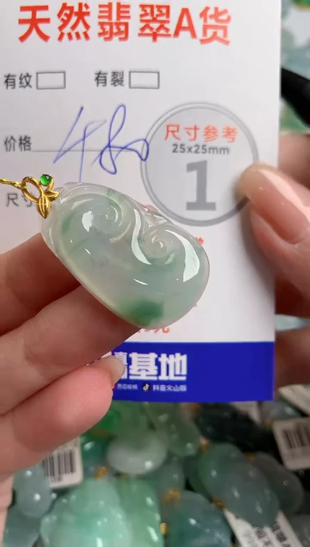 翡翠18K金镶嵌颈饰0581369596