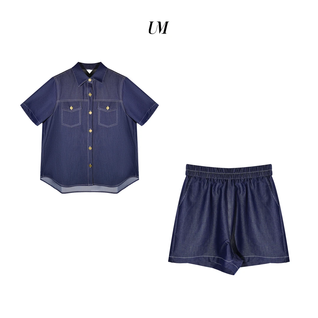 【U.M】漫游者舒适高弹通勤短裤衬衫套装