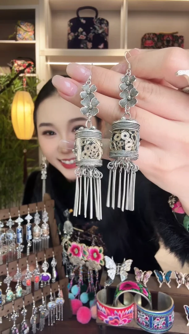 刺绣纯手工民族风耳环