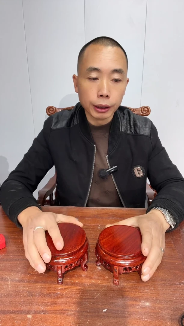 木买一送一香炉底座红11*12*7