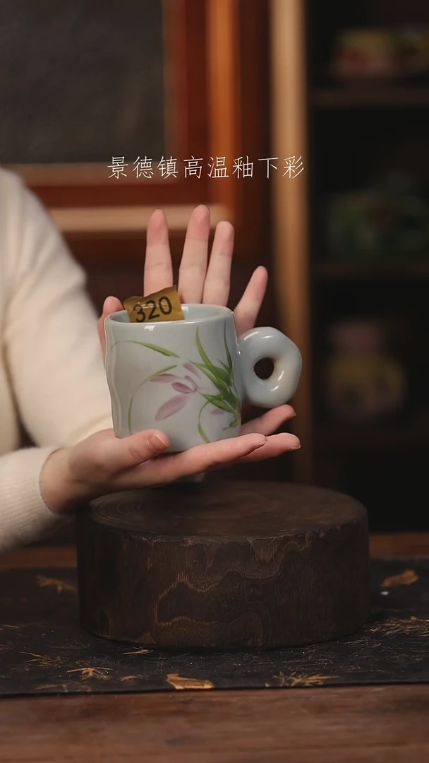 陶瓷景德镇高温釉下手绘陶瓷@L320@