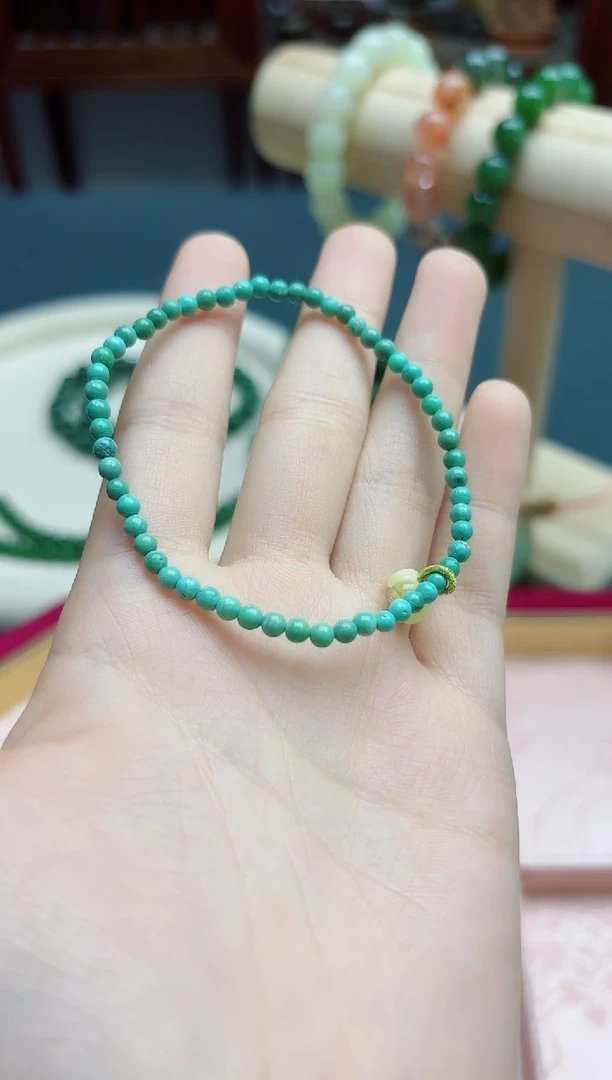 绿松石未镶嵌手串松石3+mm手串*1 XSQ