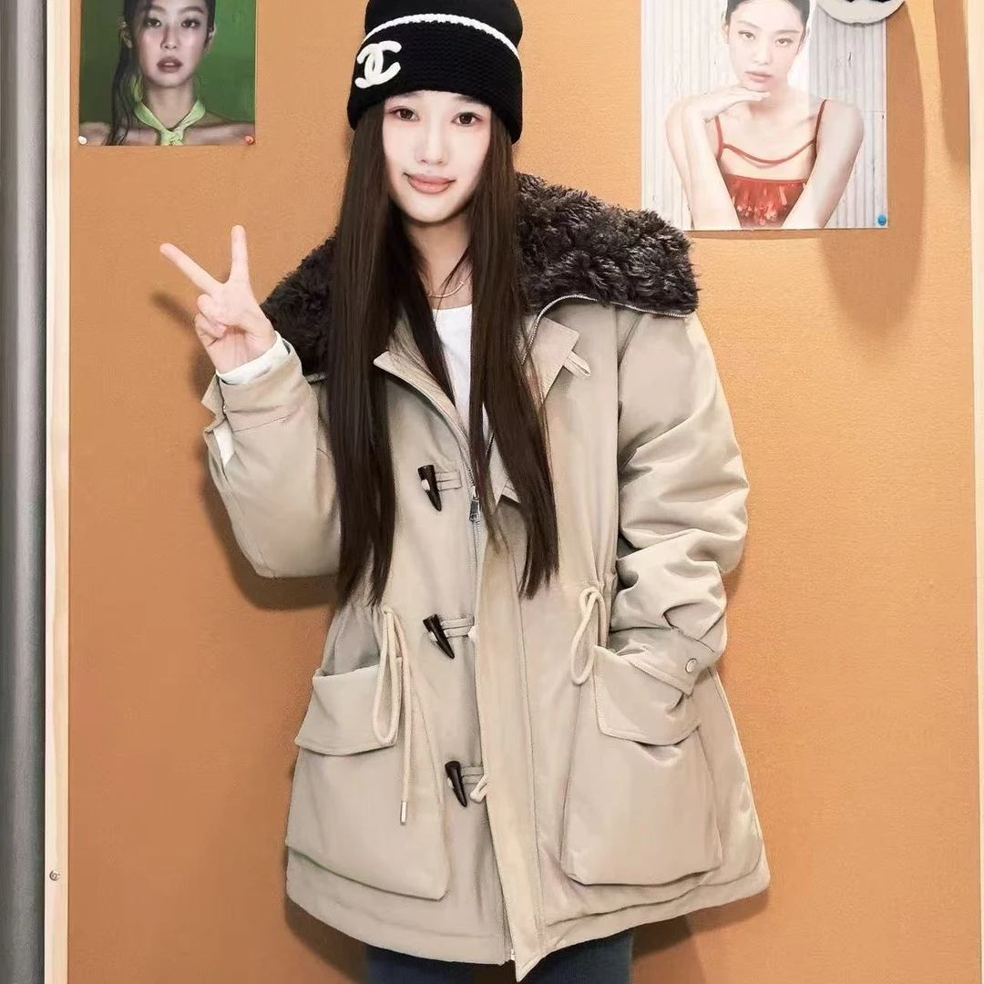 【小雅专属】爆款羊羔毛抽绳款加棉外套2222