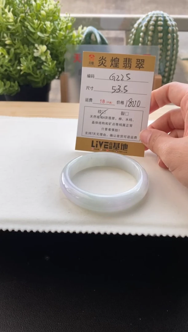 未镶嵌手镯翡翠53.5圈口编码G225
