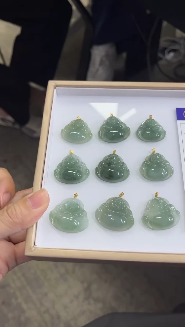 翡翠18K金镶嵌颈饰L231/多样性发一件/配绳子