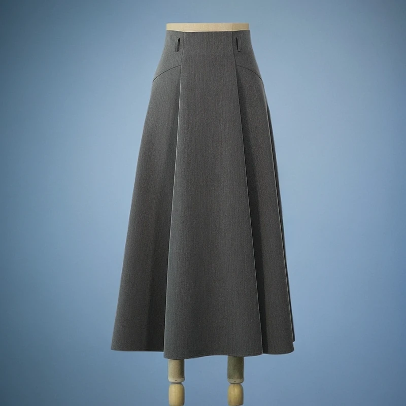 AMASS/阿玛施早春时尚百搭气质高腰中长款显瘦半身裙5200444