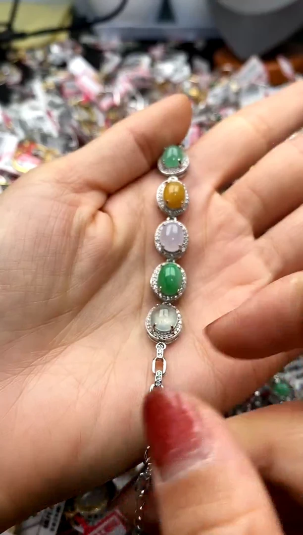 【闪购商品】翡翠戒指银S925镶嵌22222222     7