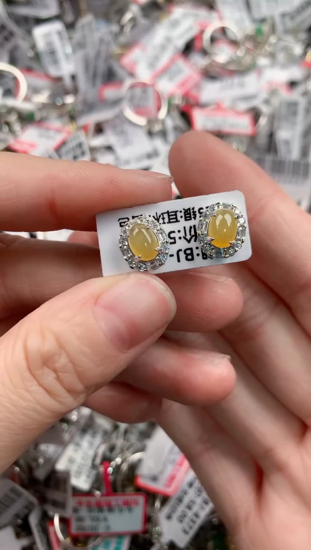 银S925镶嵌戒指翡翠141414---7