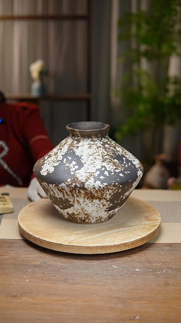 【闪购商品】陶瓷 花器诧寂黑飞碟