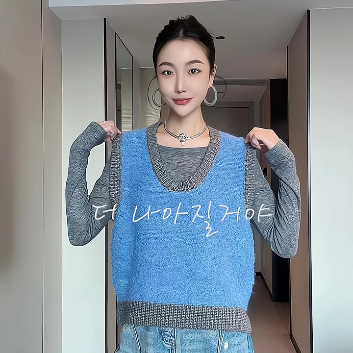 高级感衬衫气质针织马甲背心女秋冬2026新款设计感百搭上衣