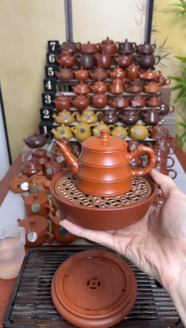 ，*女薄胎竹节壶120cc带证书礼盒（送1滤网壶承