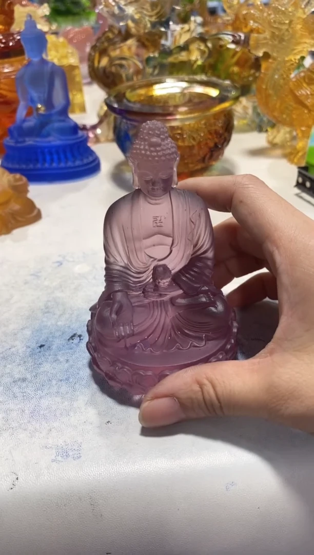 手工艺品琉璃用****6181 阿弥陀佛 紫色