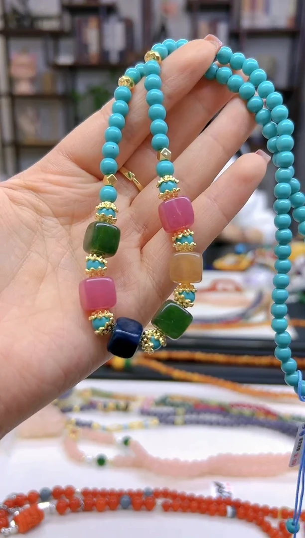 【闪购商品】碧玺颈饰未镶嵌DIY款X464