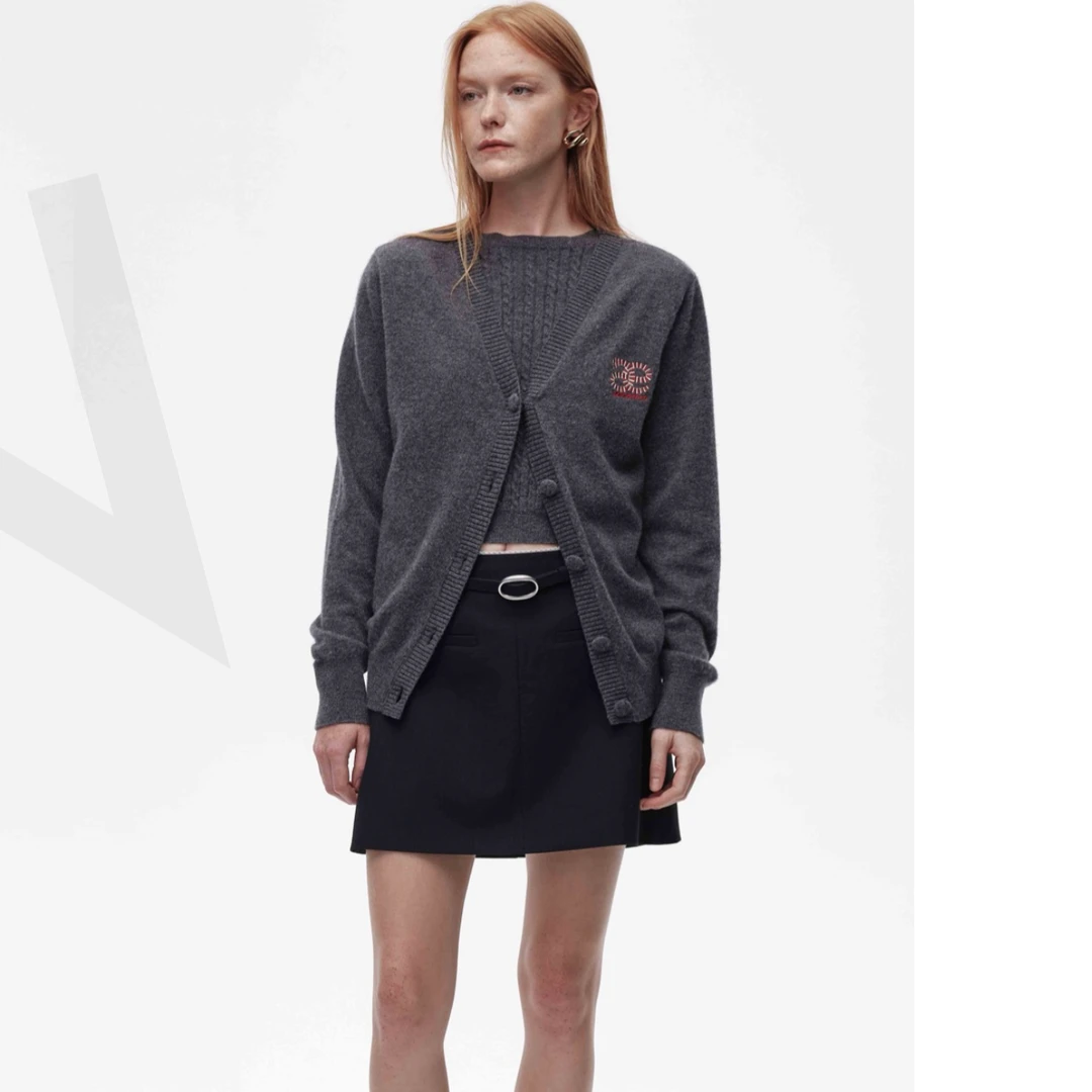 AVVENN毛织开衫两件套25SS