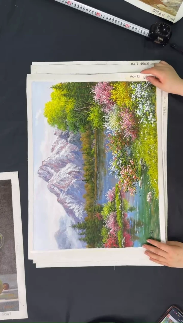 油画【新品含装裱】朝鲜画家原创手绘油画作品